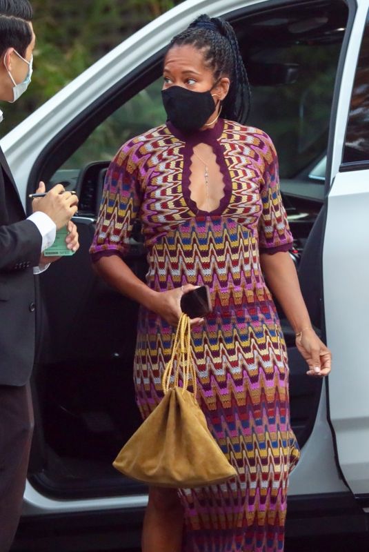 REGINA KING Out for Dinner in Los Angeles 08/24/2021