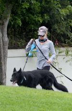 RENEE ZELLWEGER Out with Her Dogs at a Park in Laguna Beach 08/23/2021