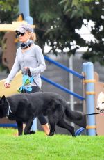 RENEE ZELLWEGER Out with Her Dogs at a Park in Laguna Beach 08/23/2021