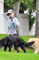 RENEE ZELLWEGER Out with Her Dogs at a Park in Laguna Beach 08/23/2021