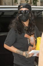 RIHANNA Arrives at Her Hotel in New York 08/04/2021
