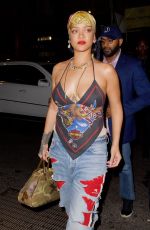 RIHANNA Night Out in New York 08/12/2021
