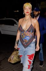 RIHANNA Night Out in New York 08/12/2021