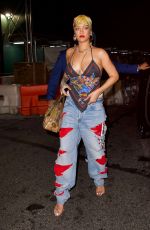 RIHANNA Night Out in New York 08/12/2021