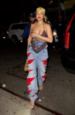 RIHANNA Night Out in New York 08/12/2021