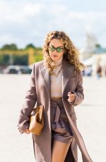 RITA ORA at Le Jardin Des Tuileries for Photoshooting in Paris 08/11/2021