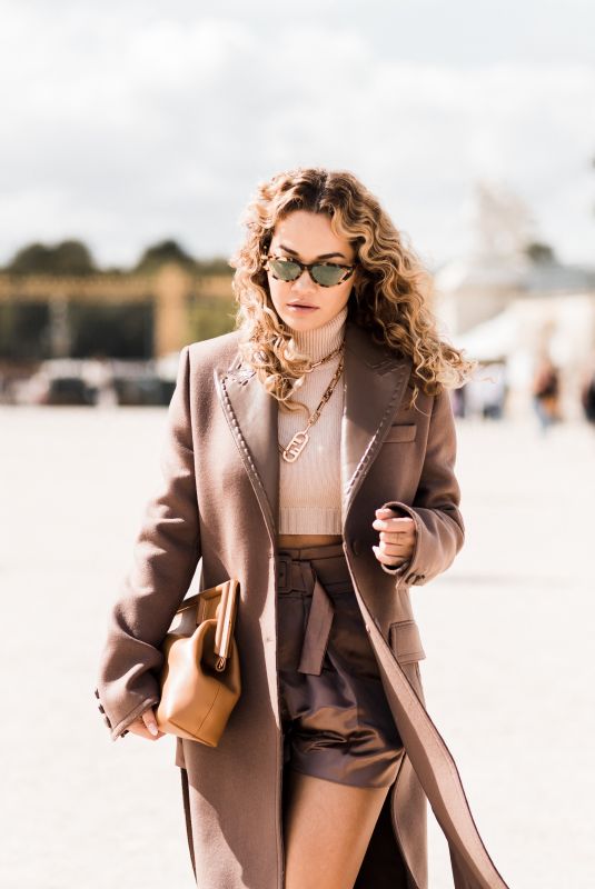 RITA ORA at Le Jardin Des Tuileries for Photoshooting in Paris 08/11/2021