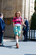 RITA ORA Leaves Hotel de Crillon in Paris 08/18/2021