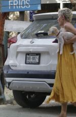 ROSE MCGOWAN Out with Her Dog in Tulum 08/03/2021