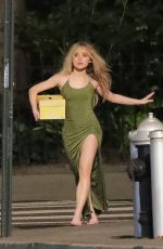 SABRINA CARPENTER on the Set of Her Music Video in New York 08/27/2021