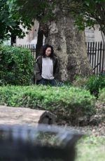SANDRA OH on the Set of Killing Eve in London 08/17/2021