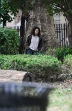SANDRA OH on the Set of Killing Eve in London 08/17/2021