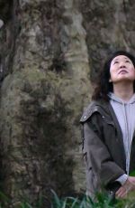 SANDRA OH on the Set of Killing Eve in London 08/17/2021
