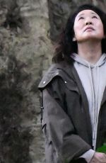 SANDRA OH on the Set of Killing Eve in London 08/17/2021