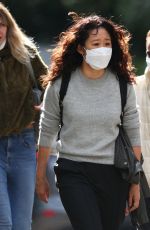 SANDRA OH on the Set of Killing Eve in London 08/23/2021
