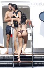 SARA SAMPAIO and KELSEY MERRITT in Bikinis at a Yacht in Corsica 08/04/2021