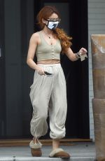 SARAH HYLAND Unpacks a Large Selivery at Her Home in Hollywood 08/18/2021