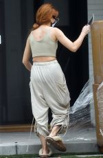 SARAH HYLAND Unpacks a Large Selivery at Her Home in Hollywood 08/18/2021