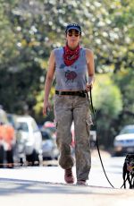 SARAH SILVERMAN Out with Her Dog in Los Angeles 08/04/2021