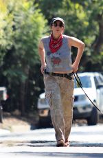 SARAH SILVERMAN Out with Her Dog in Los Angeles 08/04/2021