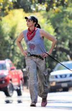 SARAH SILVERMAN Out with Her Dog in Los Angeles 08/04/2021