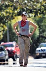 SARAH SILVERMAN Out with Her Dog in Los Angeles 08/04/2021