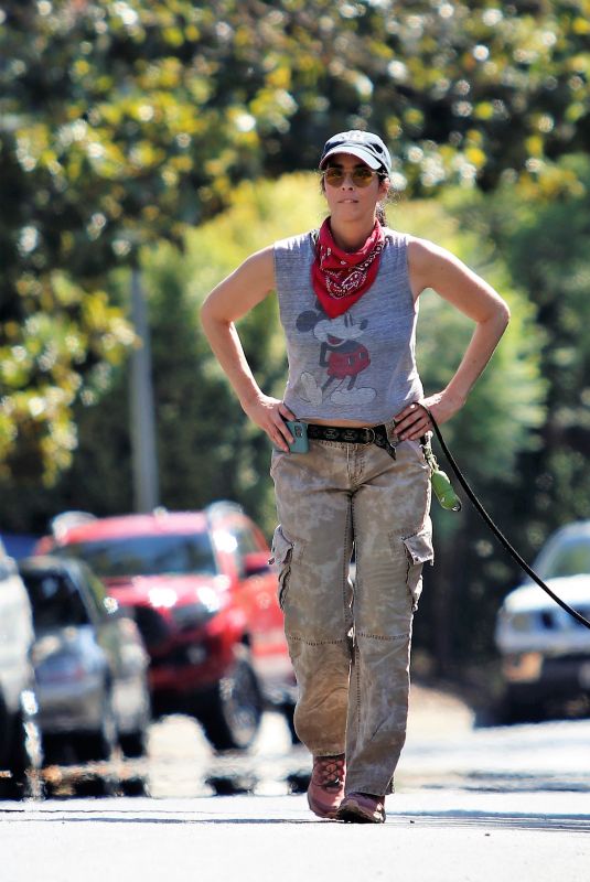 SARAH SILVERMAN Out with Her Dog in Los Angeles 08/04/2021