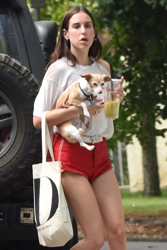 SCOUT WILLIS Out with Her Dog in Los Angeles 08/25/2021