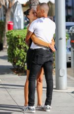 SHANINA SHAIK and Matthew Adesuyan at IL Pastaio in Beverly Hills 08/03/2021