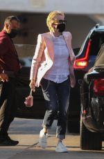 SHARON STONE Arrives at Toscana Restaurant in Brentwood 08/12/2021