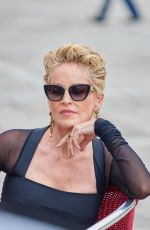SHARON STONE at Dolce & Gabbana Photoshoot in Venice 08/27/2021