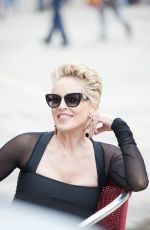 SHARON STONE at Dolce & Gabbana Photoshoot in Venice 08/27/2021