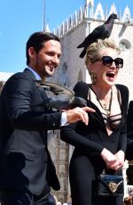 SHARON STONE at Dolce & Gabbana Photoshoot in Venice 08/30/2021