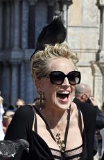 SHARON STONE at Dolce & Gabbana Photoshoot in Venice 08/30/2021