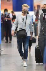 SHARON STONE at JFK Airport in New York 08/28/2021