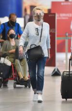 SHARON STONE at JFK Airport in New York 08/28/2021