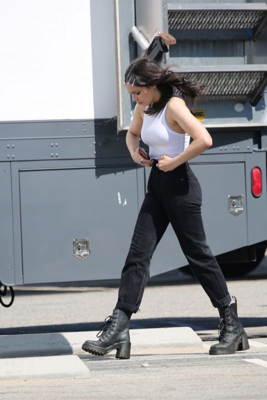 SOFIA CARSON on the Set of Purple Hearts in Los Angeles 08/26/2021