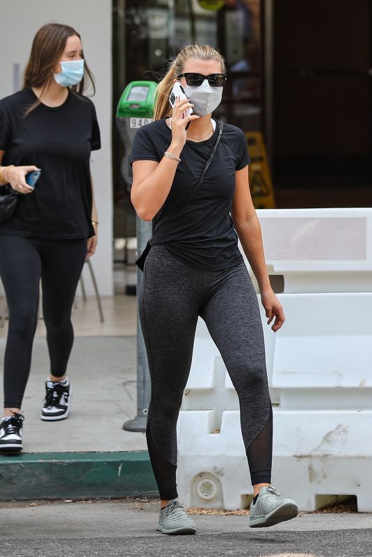 SOFIA RICHIE with a Friend at Croft Cafe in Beverly Hills 08/16/2021