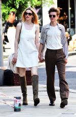 TALULAH RILEY and Thomas Brodie-Sangster Out in London 08/06/2021