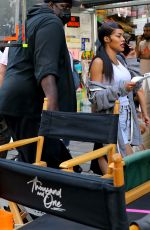 TEYANA TAYLOR on the Set of A Thousand and One in Harlem 08/04/2021