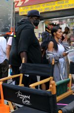 TEYANA TAYLOR on the Set of A Thousand and One in Harlem 08/04/2021