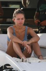 THYLANE BLONDEAU in Bikini at a Yacht in Saint Tropez 08/12/2021