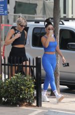 VANESSA HUDGENS and GG MAGREE at Dogpound Gym in West Hollywood 08/17/2021