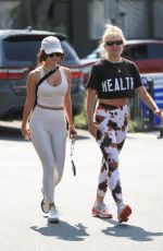 VANESSA HUDGENS and GG MAGREE at Dogpound Gym in West Hollywood 08/24/2021