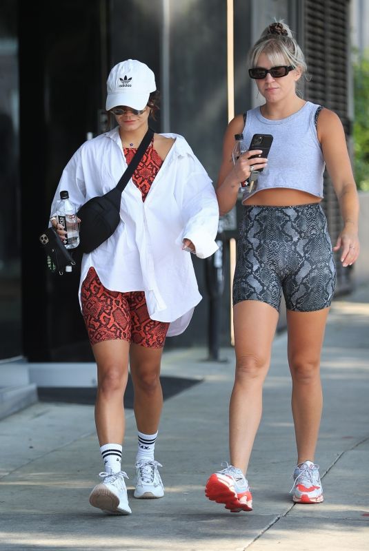 VANESSA HUDGENS and GG MAGREE Leaves Dogpound Gym in West Hollywood 08/25/2021