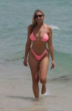 VICTORIA LARSON in Bikini at a Beach in Miami 08/22/2021
