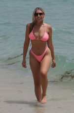 VICTORIA LARSON in Bikini at a Beach in Miami 08/22/2021