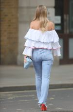 VOGUE WILLIAMS in Ripped Denim at Heart Radio in London 07/31/2021