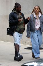 WHITNEY PEAK on the Set of Gossip Girl in New York 08/20/2021
