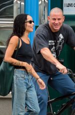 ZOE KRAVITZ and Channing Tatum Out in New York 08/18/2021